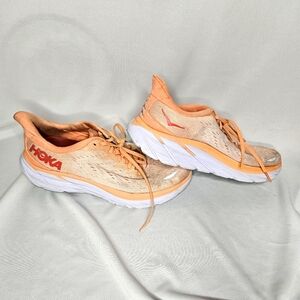 Hoka Clifton 8 Cantaloupe Silver Peony Size 9.5B